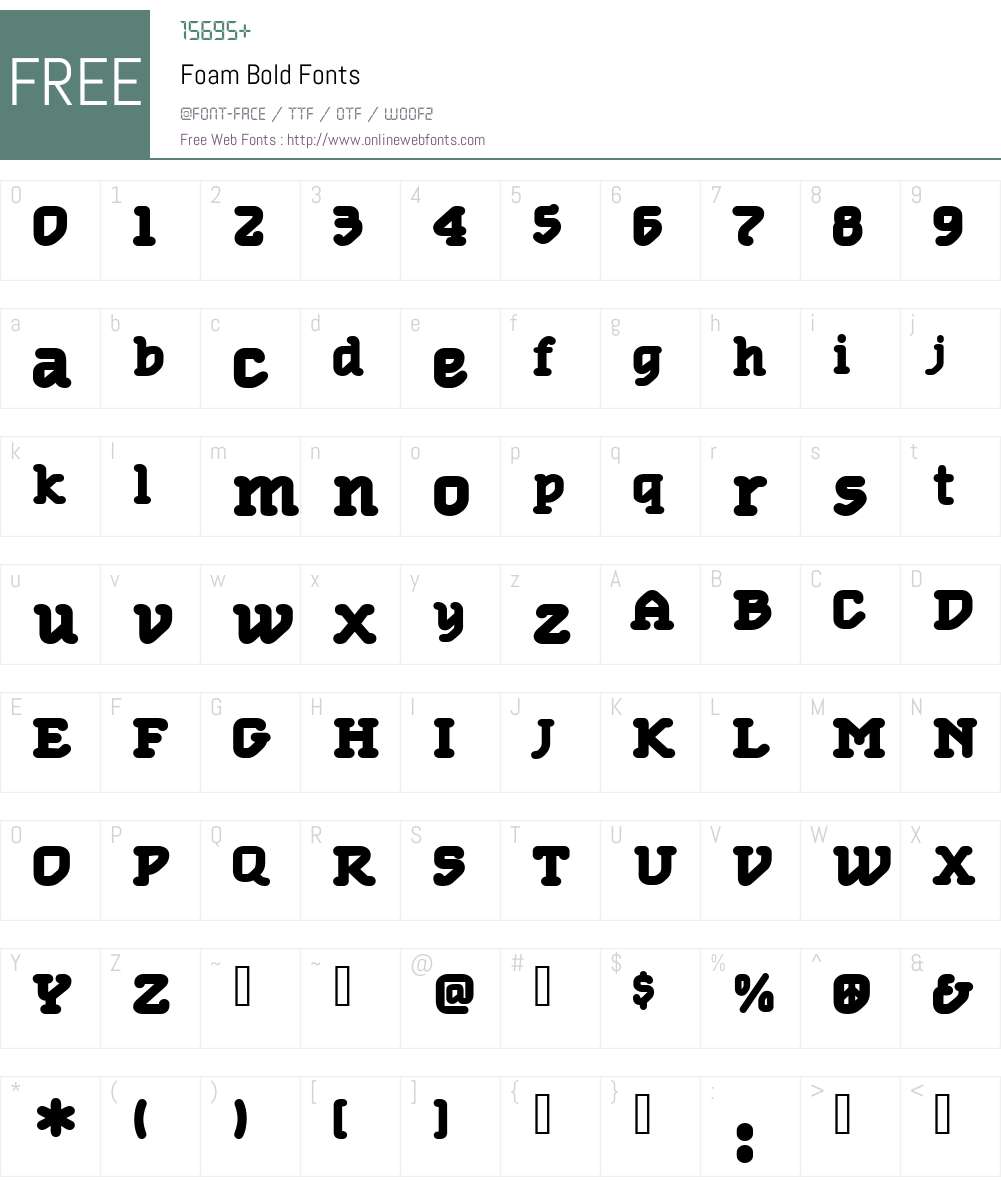 Foam Bold Font Screenshots