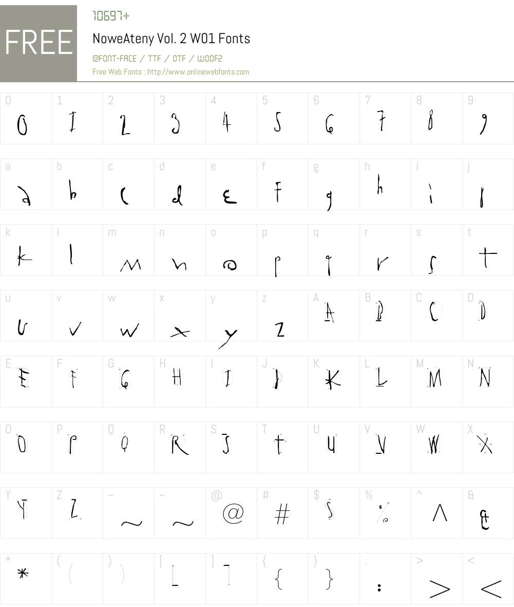NoweAtenyVol.2W01 Font Screenshots