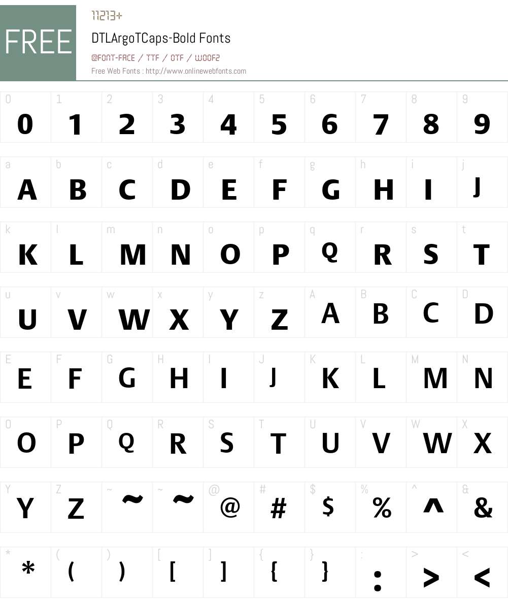 DTLArgoTCaps Font Screenshots