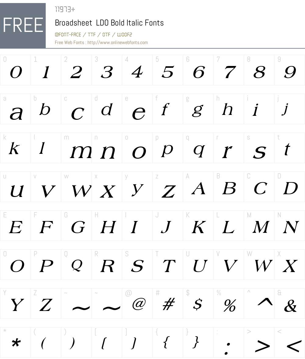 Broadsheet Font Screenshots