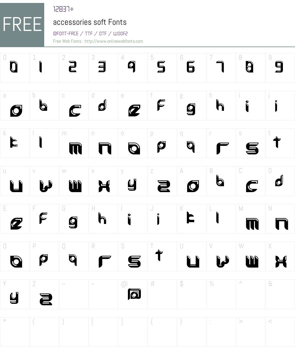 accessories soft Font Screenshots