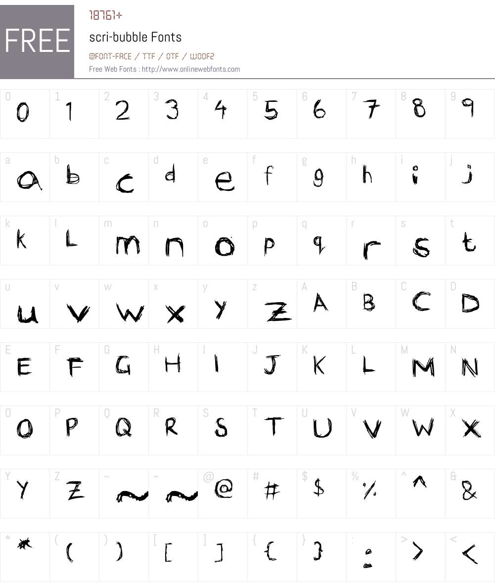 scri-bubble Font Screenshots
