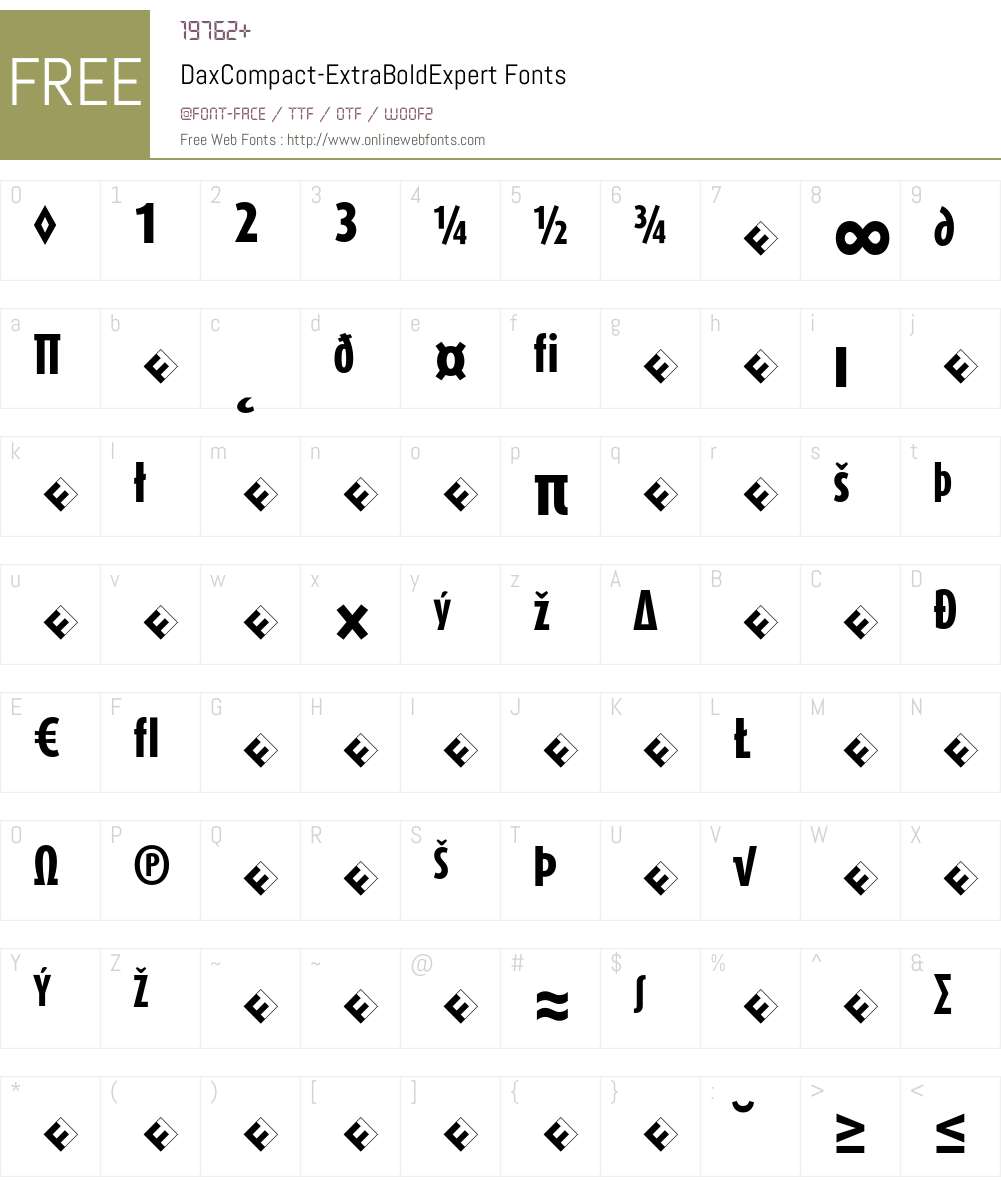DaxCompact-ExtraBoldExpert Font Screenshots