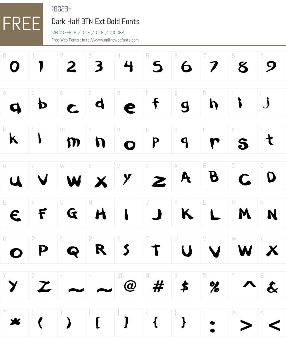 Dark Half BTN Ext Font Screenshots