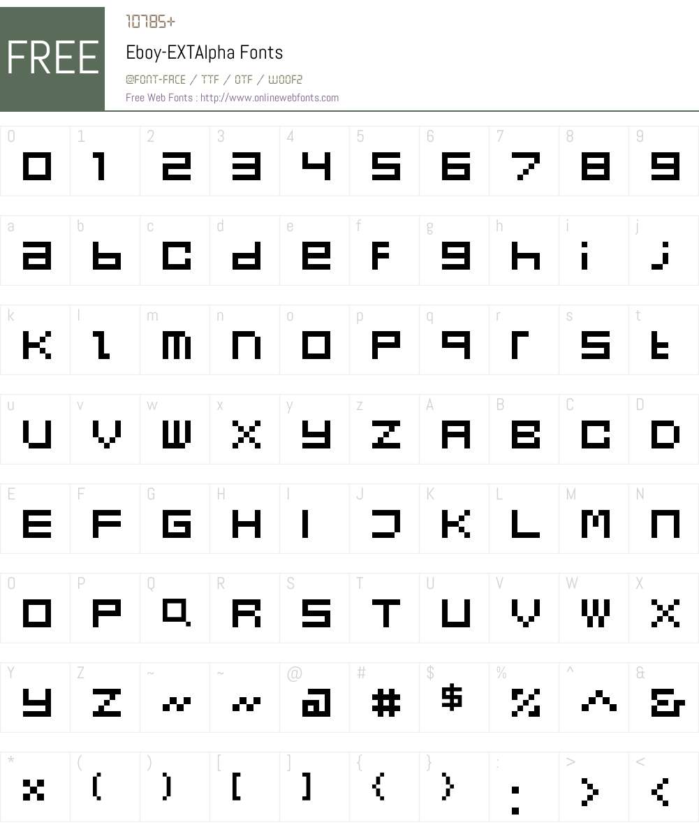 Eboy Font Screenshots
