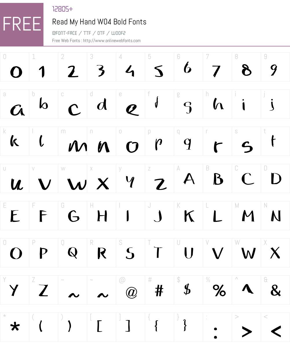ReadMyHand Font Screenshots