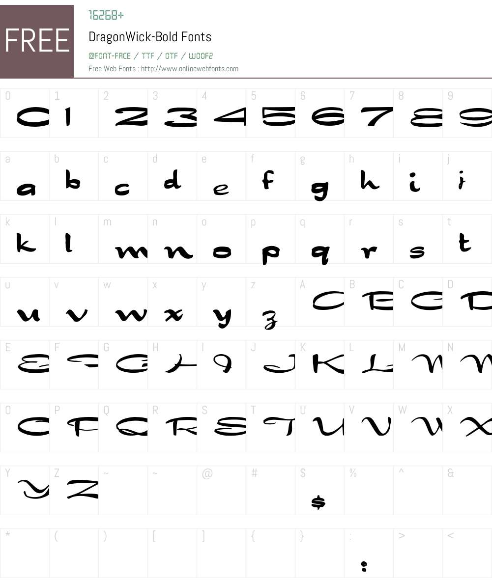 DragonWick-Bold Font Screenshots