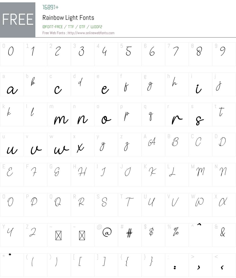 Rainbow Light 1.002;Fontself Maker 3.5.8 Fonts Free Download ...