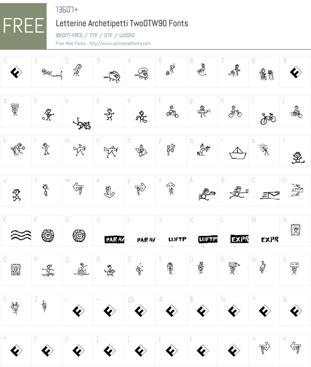 FF Letterine Font Screenshots