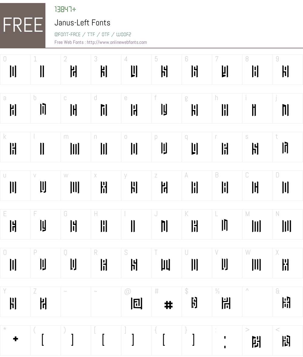 Janus Font Screenshots