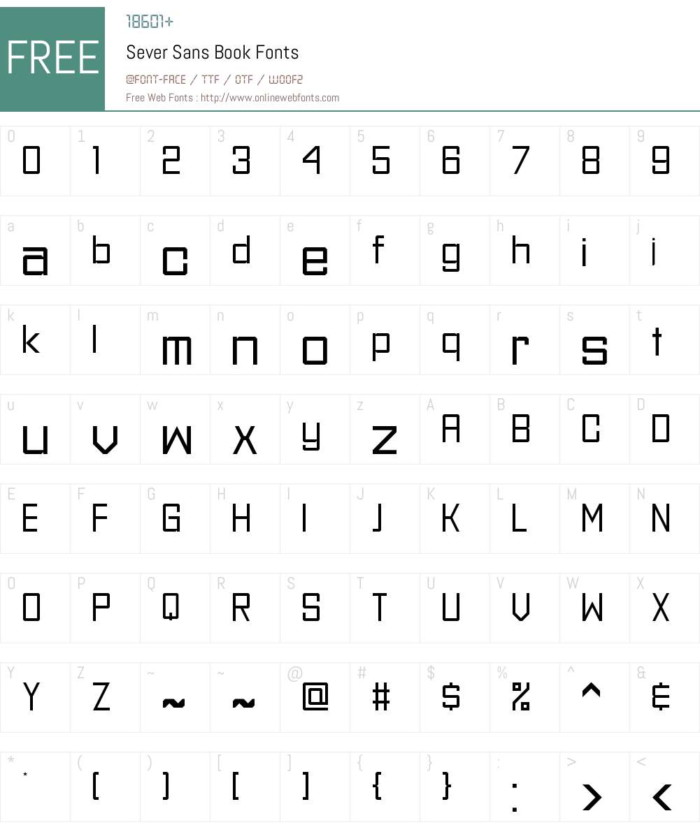 Sever Sans Font Screenshots