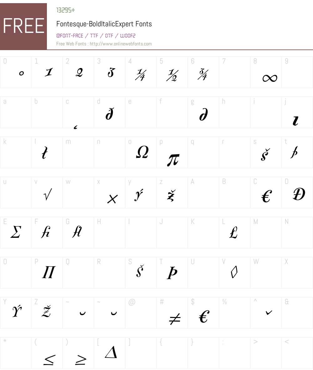 Fontesque Font Screenshots