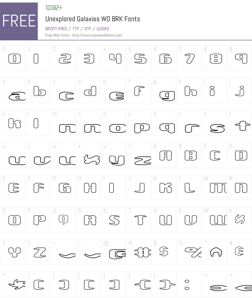 Unexplored Galaxies WO BRK Font Screenshots