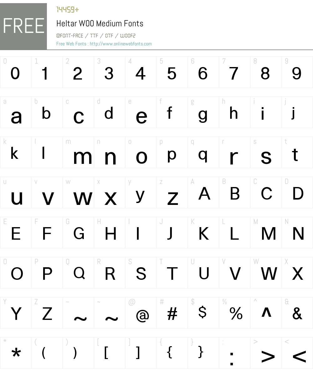 HeltarW00-Medium Font Screenshots
