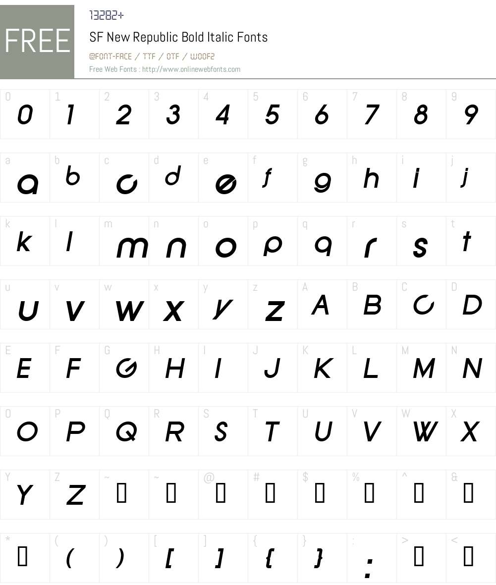 SF New Republic Font Screenshots