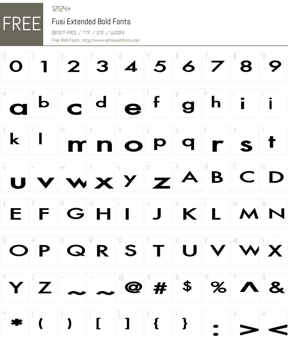 Fusi Extended Font Screenshots