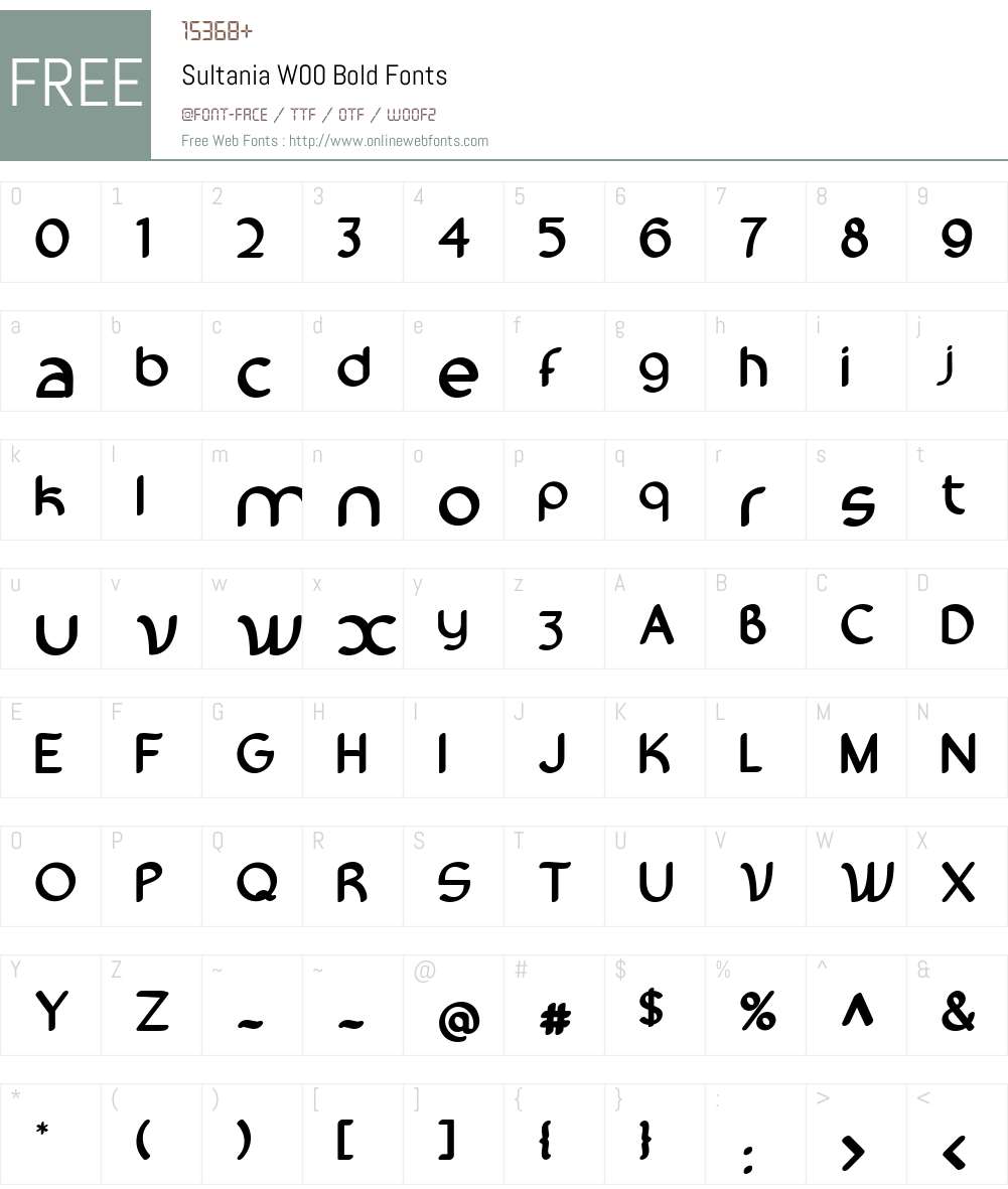 Sultania Font Screenshots
