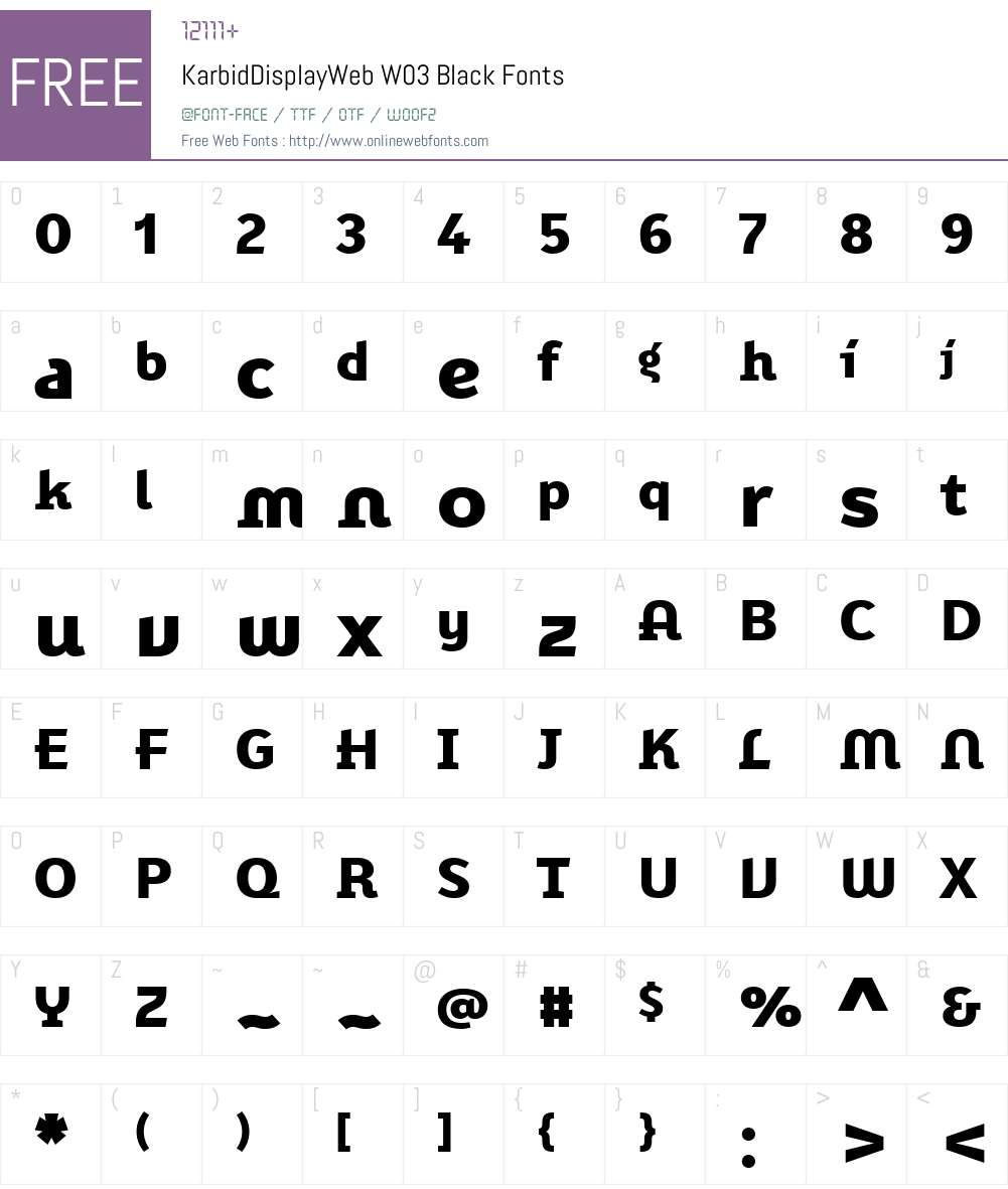 FF Karbid Display Font Screenshots