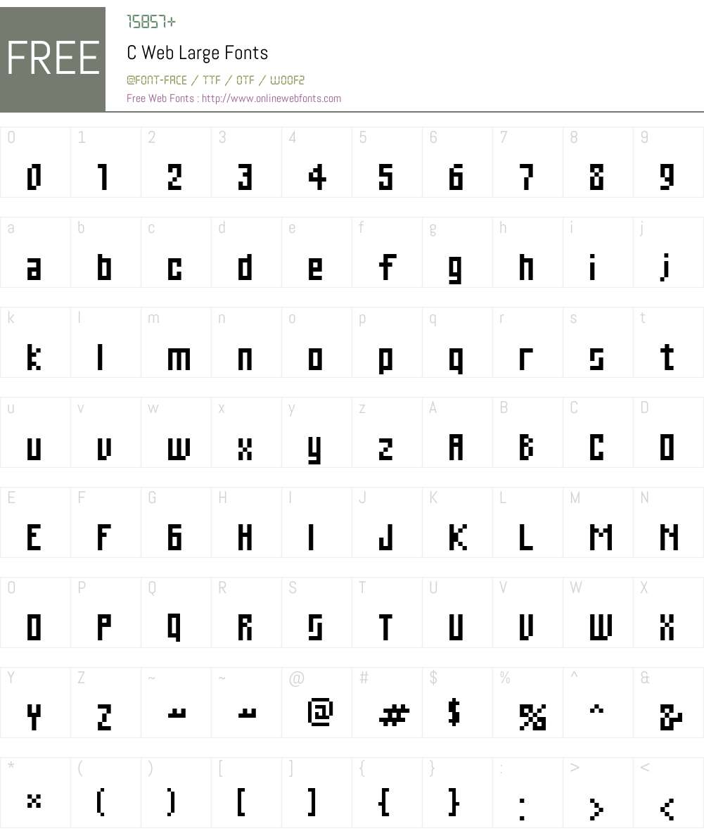 C Web Font Screenshots