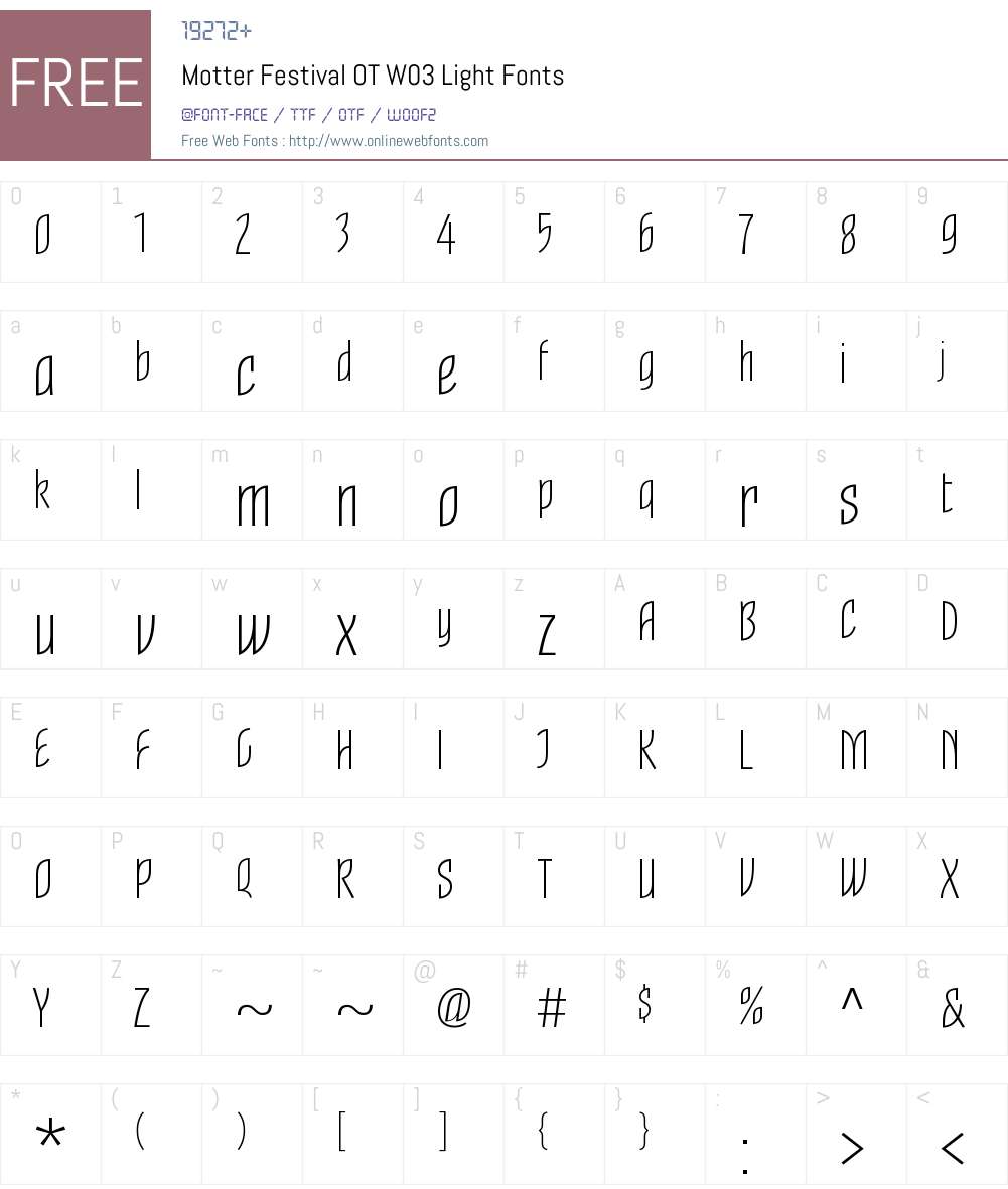 FF Motter Festival Font Screenshots