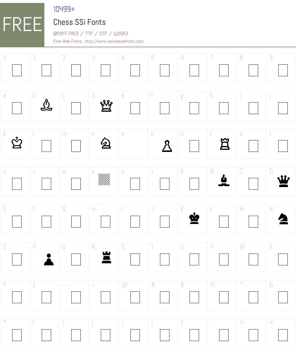 Chess SSi Font Screenshots