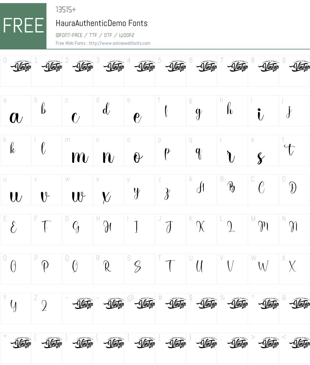 HauraAuthenticDemo 1.004;Fontself Maker 3.5.4 Fonts Free Download ...