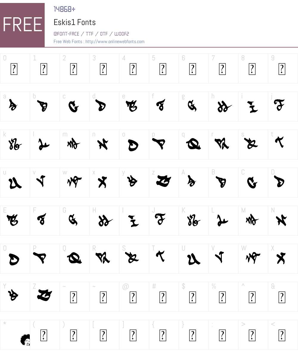 Eskis1 Font Screenshots