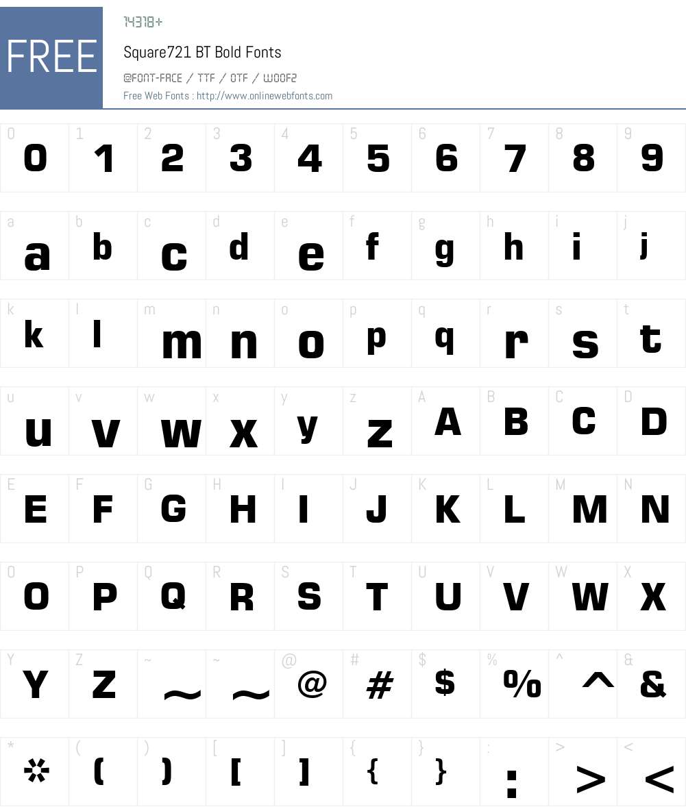 Square721 BT Font Screenshots