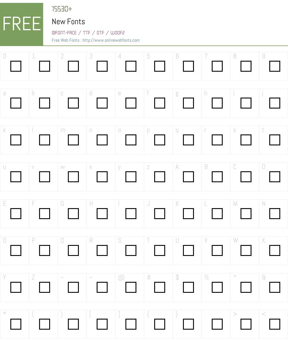 New Font Screenshots