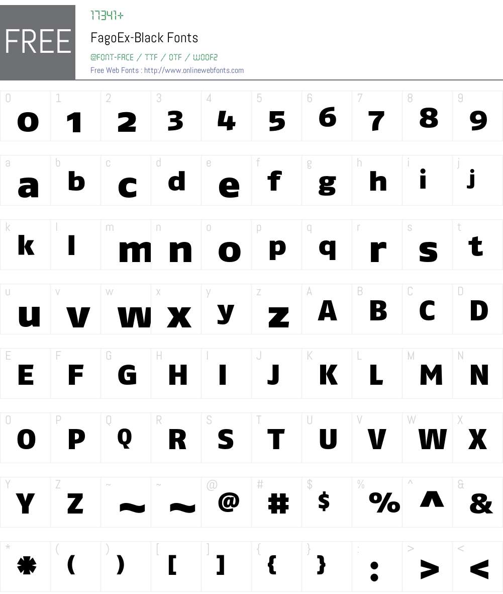 FagoEx Font Screenshots