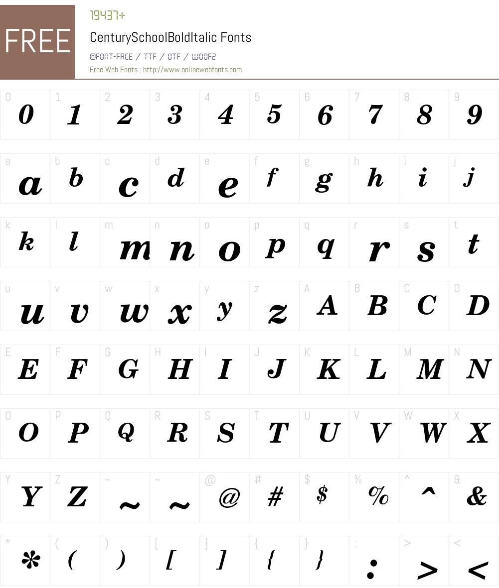 Century Font Screenshots