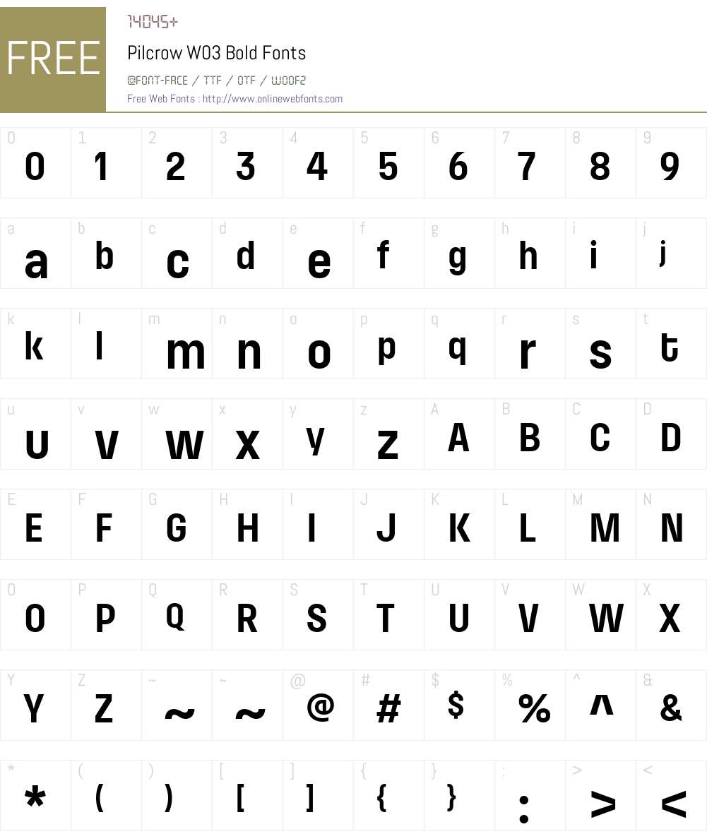 Pilcrow Font Screenshots
