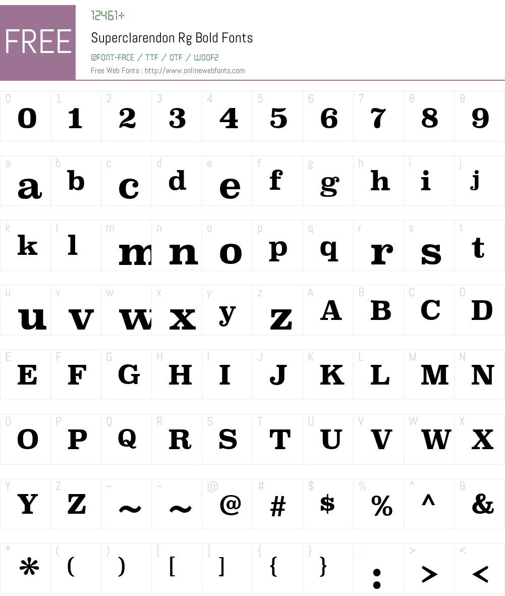 Superclarendon Font Screenshots