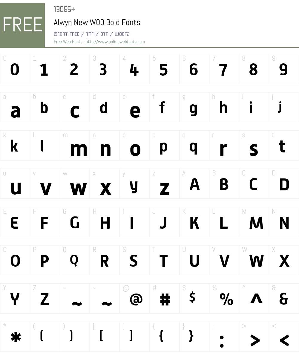 Alwyn New Font Screenshots