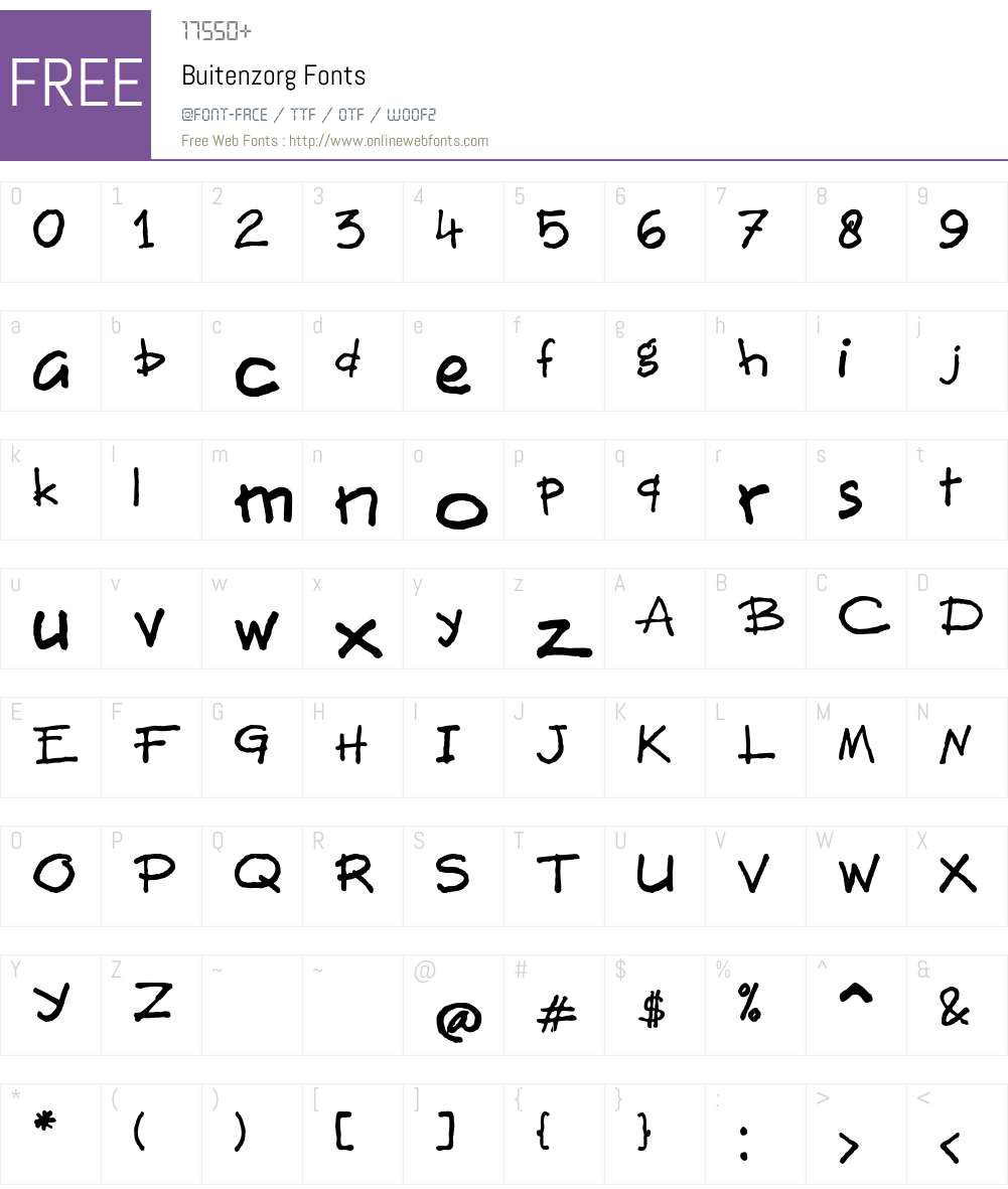 Buitenzorg Font Screenshots