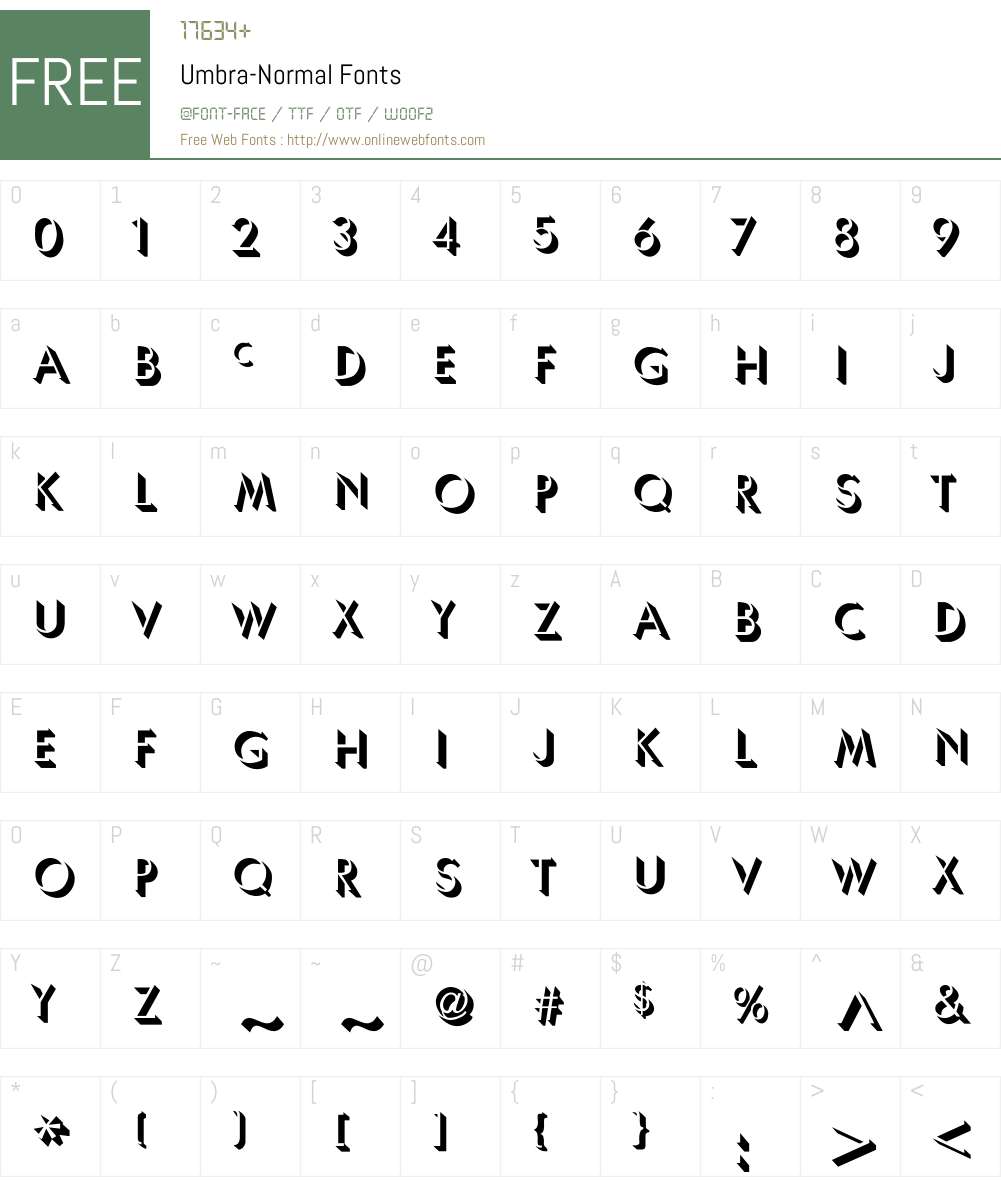 Umbra-Normal Font Screenshots