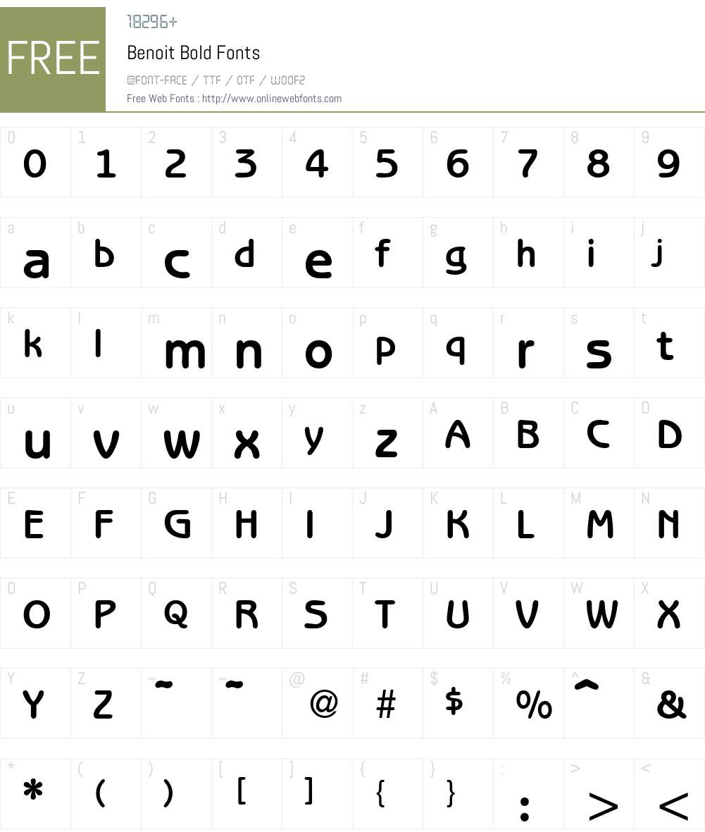 Benoit Font Screenshots