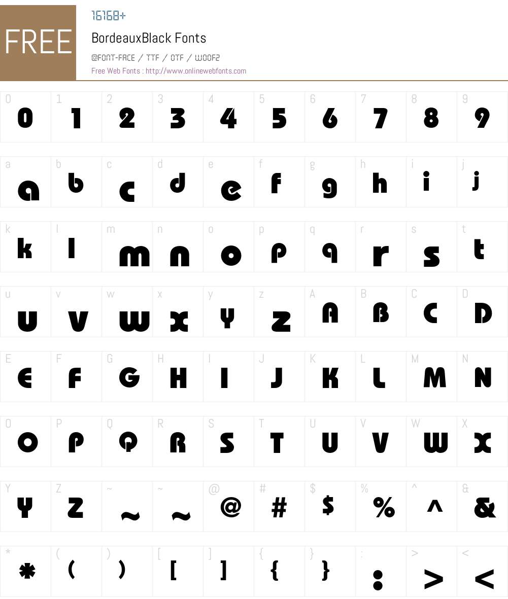 BordeauxBlack Font Screenshots