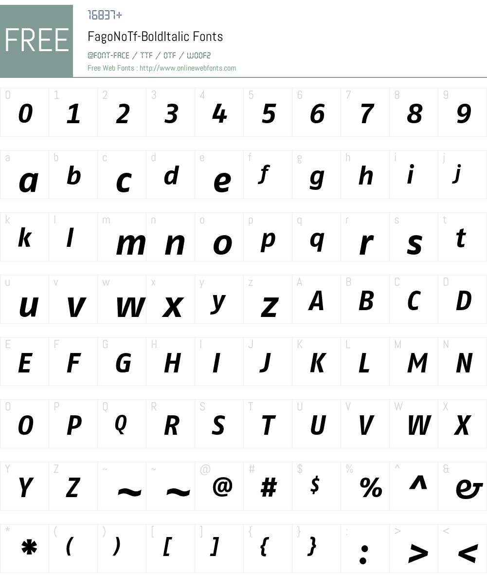 FagoNoTf Font Screenshots