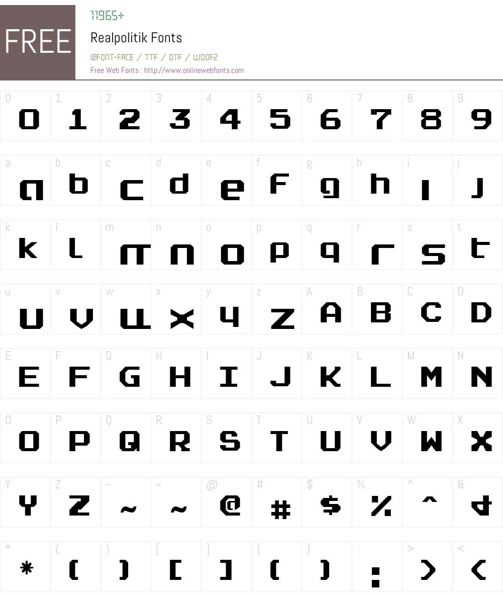 Realpolitik Font Screenshots
