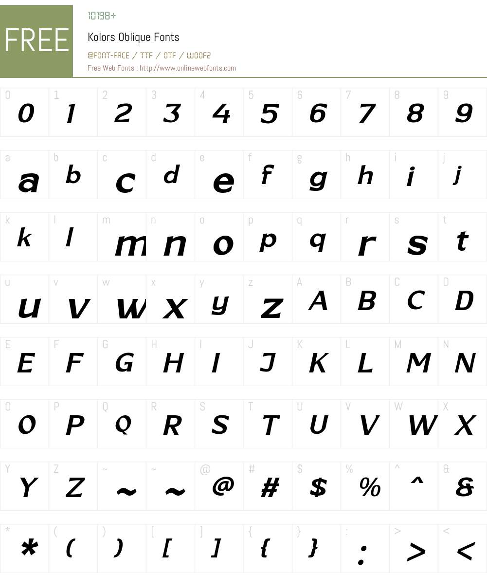Kolors 1.000 Fonts Free Download - OnlineWebFonts.COM