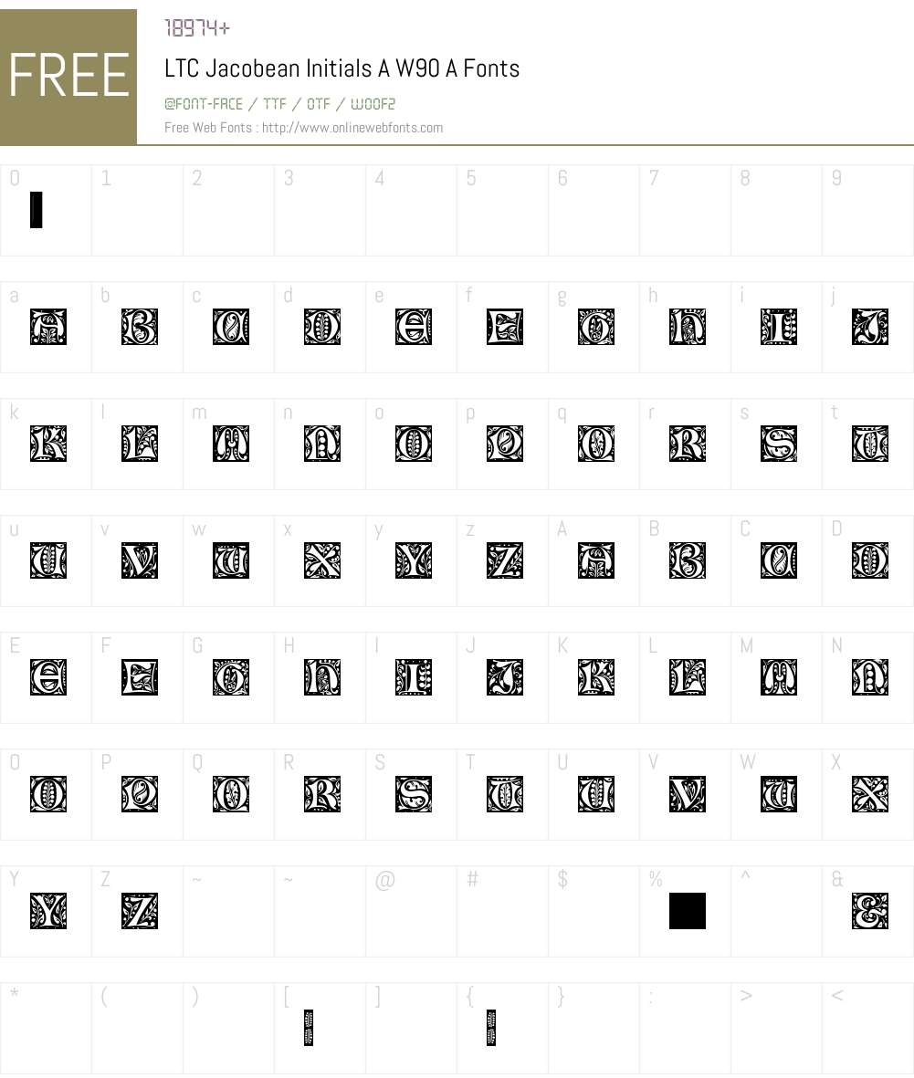 LTCJacobeanInitialsAW90-A Font Screenshots