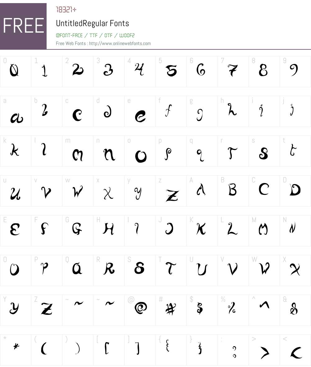 Untitled Font Screenshots