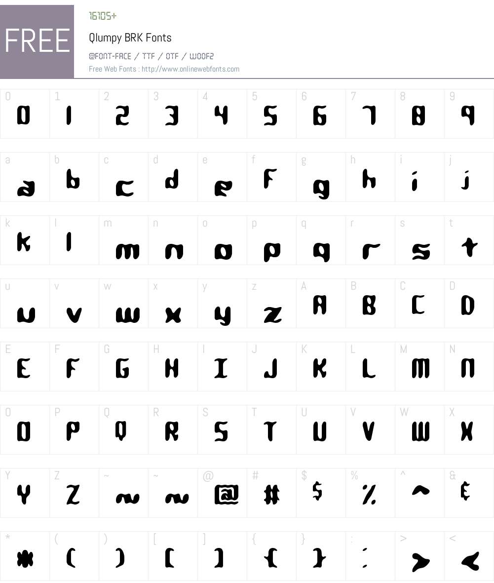 Qlumpy BRK Font Screenshots