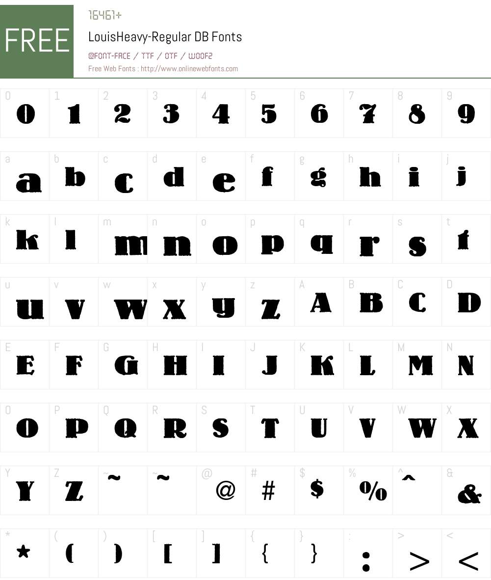 LouisHeavy DB Font Screenshots