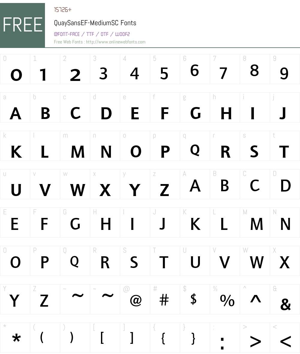 QuaySansEF Font Screenshots