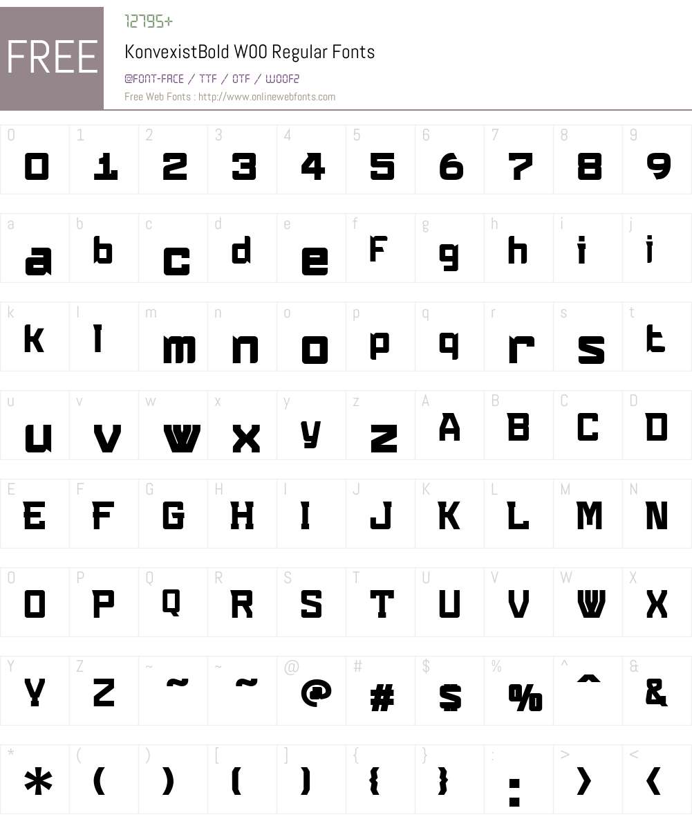 Konvexist Font Screenshots