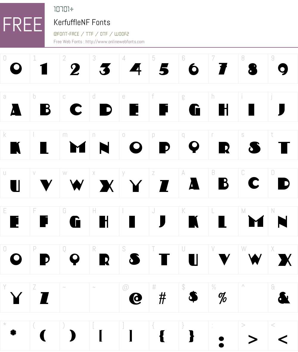 Kerfuffle NF Font Screenshots