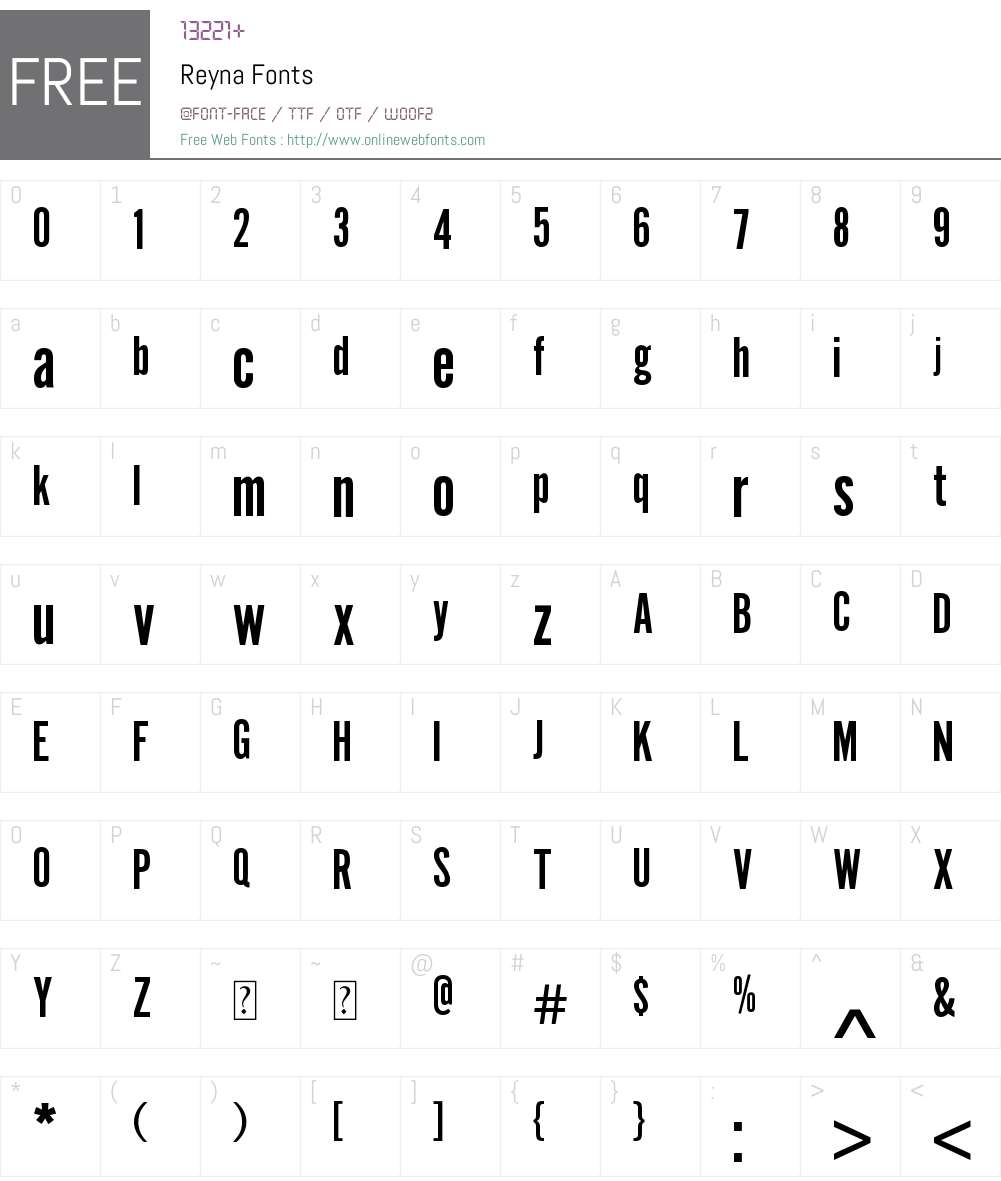 Reyna Font Screenshots