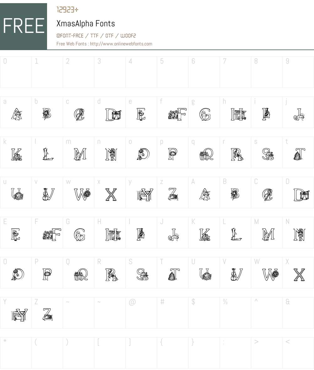 XmasAlpha Font Screenshots